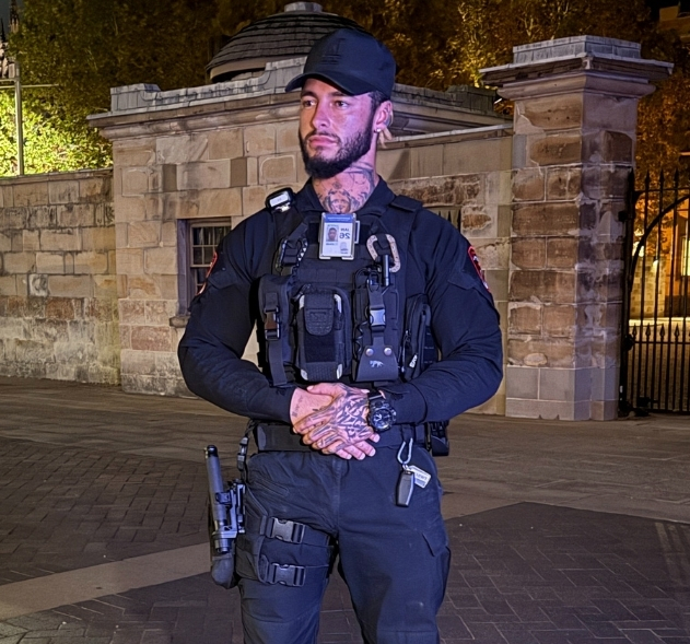 Stratton Security patrol officer on duty at night in Sydney
